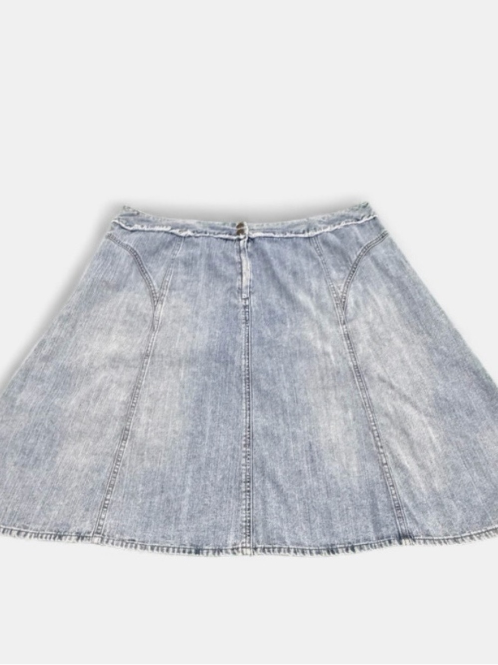 SIGRED OLSEN Vintage Y2K Distressed Denim A-Line Knee-Length Skirt 16W, BOHO - Picture 3 of 11